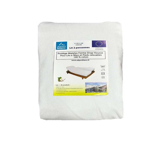 Protège-matelas Coton 200 G/m² Tpr – Spécial Lit Électrique, Respirant, Confortable Et Résistant