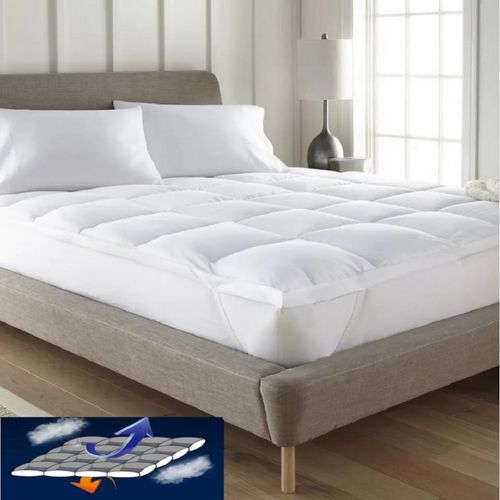 Sur-matelas 140x190 Moelleux 5 Cm Enveloppe Percale De Coton