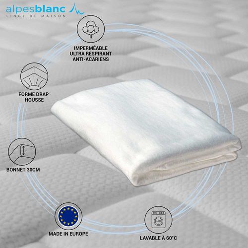 Protège Matelas 140x190 Ultra Respirant Imperméable Et Anti-acariens