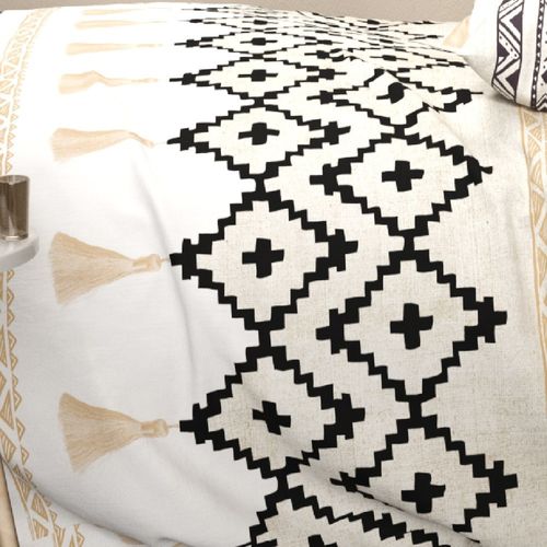 Housse De Couette Boheme Avec Deux Taies D'oreiller Pur Coton