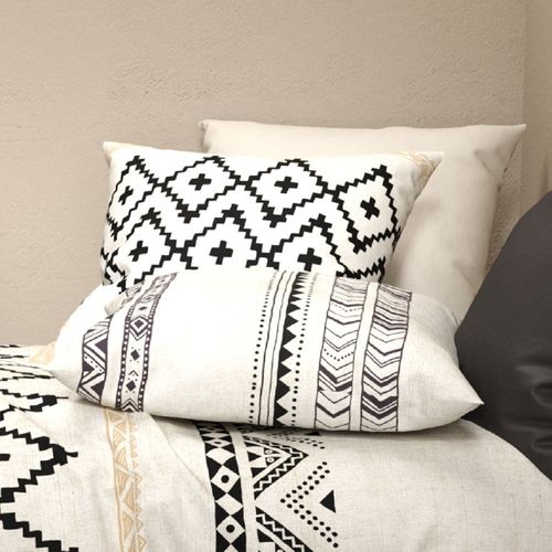 Housse De Couette Boheme Avec Deux Taies D'oreiller Pur Coton