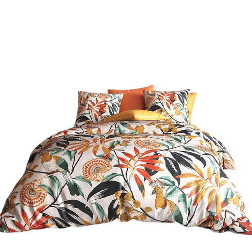 Housse De Couette 220x240 + 2 Taies 63x63 Cm Ninon Coton 57 Fils