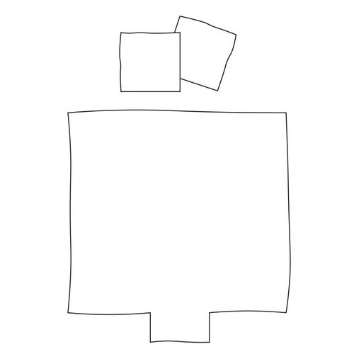 Housse De Couette Chalet + Taie(s) 65x65cm - 100% Coton 57 Fils - Grand Teint, Finition Rabat -