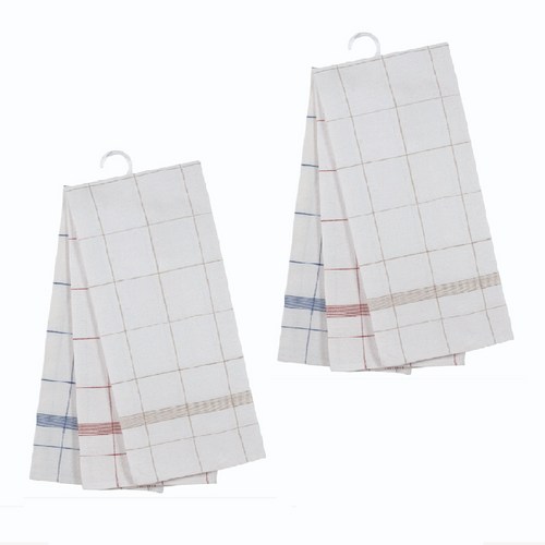 Lot De 6 Torchons Professionnels Classique En Coton Et Lin 70x70 Cm - Absorption Et Résistance Pour