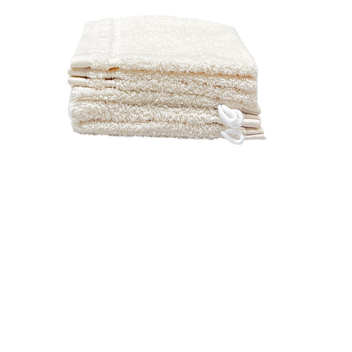 Lot De 6 Gants De Toilette 100% Coton 550g Beige
