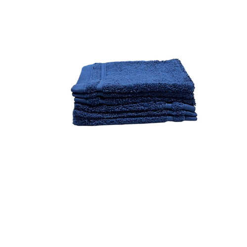 Lot De 6 Gants De Toilette 100% Coton 550g Marine