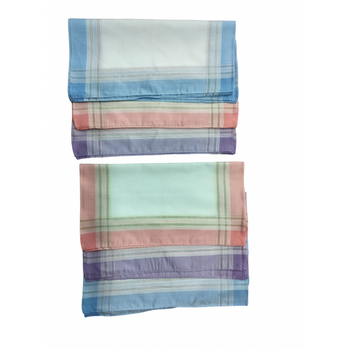 Lot De 6 Mouchoirs Femmes Fond Blanc Pur Coton