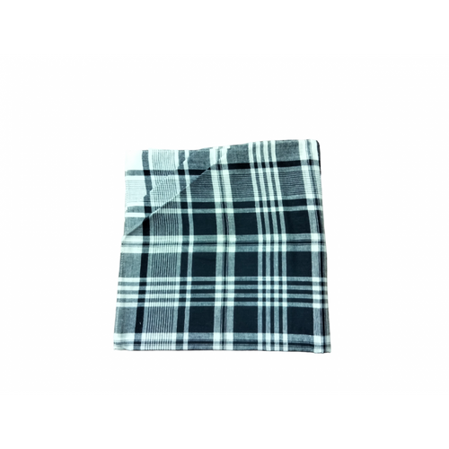 Lot De 6 Mouchoirs De Travail Grands Carreaux Bleu Et Blanc - 100% Coton - Doux Et Écologique -