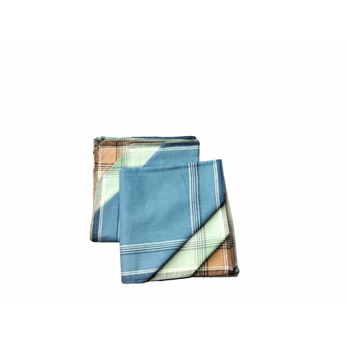 Lot De 12 Mouchoirs Fond Coloré 100% Coton 40x40cm