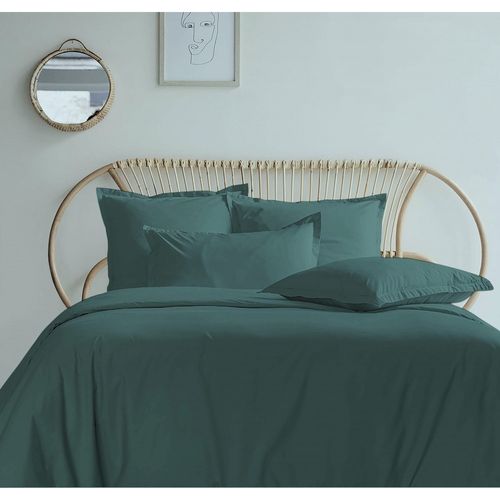 Housse De Couette Lagon 280x240 Cm + 2 Taies 65x65 Cm – 100% Percale 80 Fils - Finition Rabat