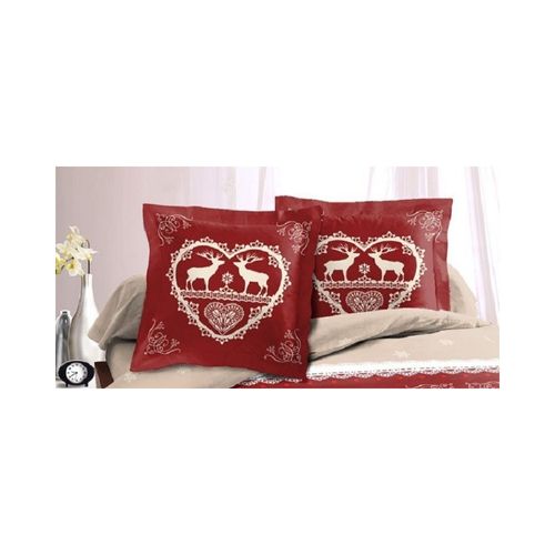Housse De Couette Winter Rouge 200x200 Cm + 2 Taies 65x65 Cm - Esprit Chalet, 100 % Coton, Grand