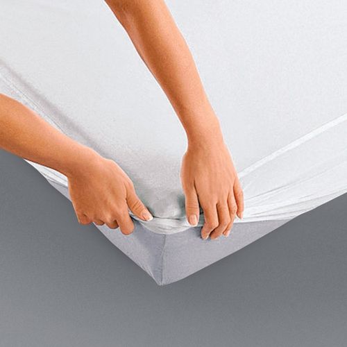 Protège Matelas Imperméable 160x200 Cm Forme Drap Housse - Molleton Coton 200g/m², Respirant Et