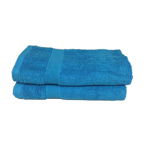 Lot De 5 Serviettes Éponge 600 G/m² 100 % Coton Turquoises - Différentes Tailles Adaptées à Tous