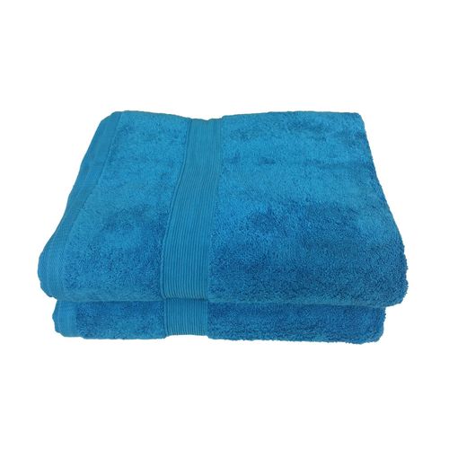 Lot De 5 Serviettes Éponge 600 G/m² 100 % Coton Turquoises - Différentes Tailles Adaptées à Tous
