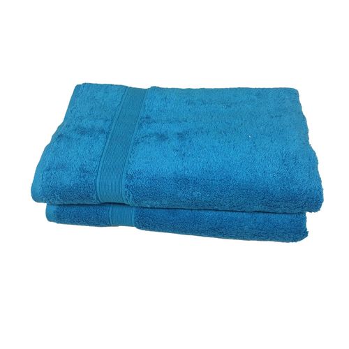 Lot De 5 Serviettes Éponge 600 G/m² 100 % Coton Turquoises - Différentes Tailles Adaptées à Tous