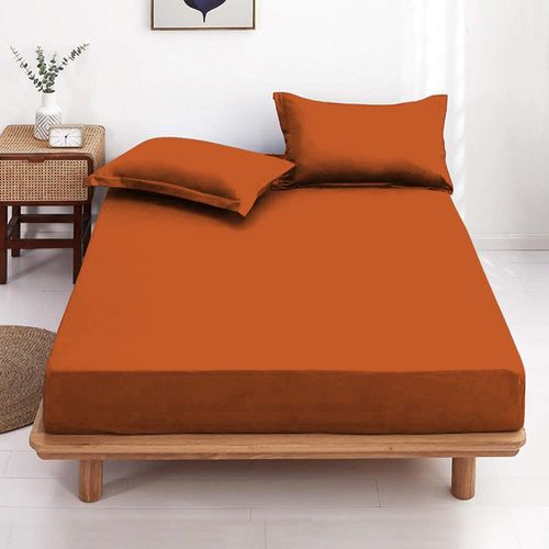 Drap Housse 90x190 Cm Cuivre - Terracota Bt 30 Cm