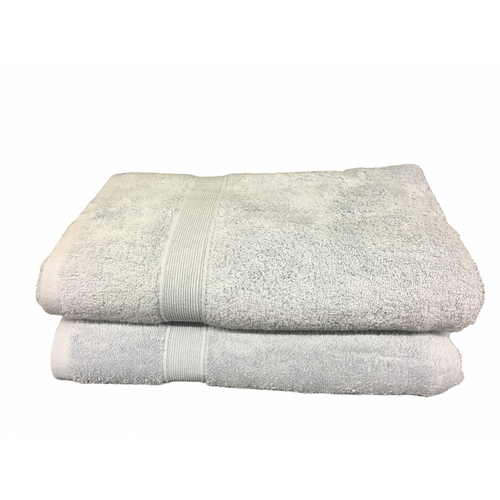 Lot De 5 Serviettes Gris Perle, Éponge 100 % Coton 600 G/m² - Douceur Et Absorption, 3 Tailles