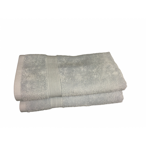 Lot De 5 Serviettes Gris Perle, Éponge 100 % Coton 600 G/m² - Douceur Et Absorption, 3 Tailles