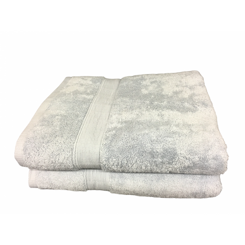 Lot De 5 Serviettes Gris Perle, Éponge 100 % Coton 600 G/m² - Douceur Et Absorption, 3 Tailles