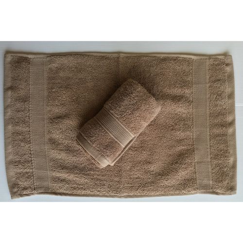 Lot De 2 Serviettes Invités Taupe - 30x50