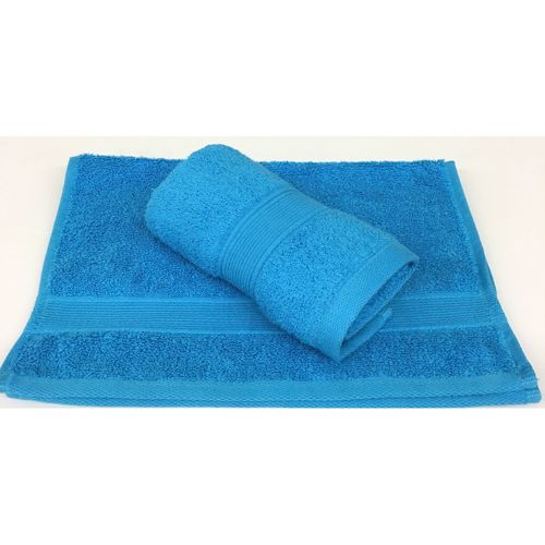 Lot De 2 Serviettes Invités Turquoise - 30x50