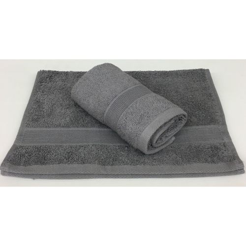 Lot De 2 Serviettes Invités Anthracite - 30x50