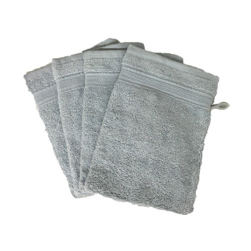 Lot De 4 Gants De Toilette - 20x15 - Gris