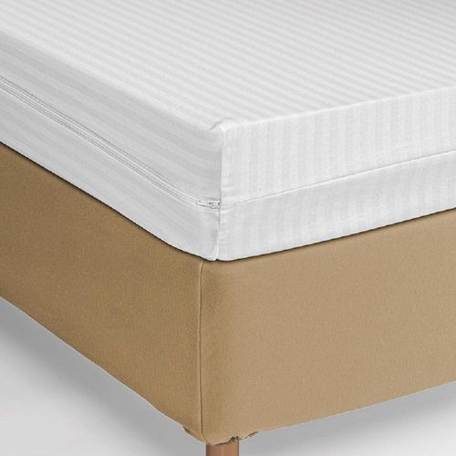 Housse De Matelas Intégrale Coloris Blanc 160x200 Cm
