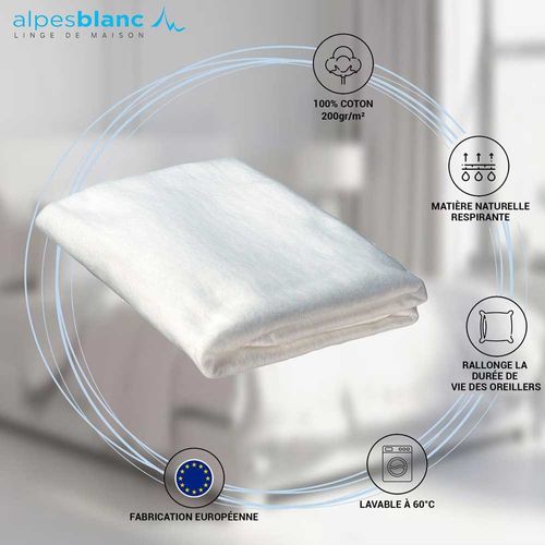 Lot De 4 Sous Taies D'oreillers 50x70 Cm - 100 % Coton