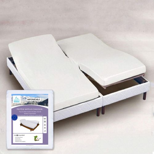 Protège Matelas Imperméable Pour Lit Articulé - Drap Housse Forme H Spéciale Lit Électrique, Film Pu