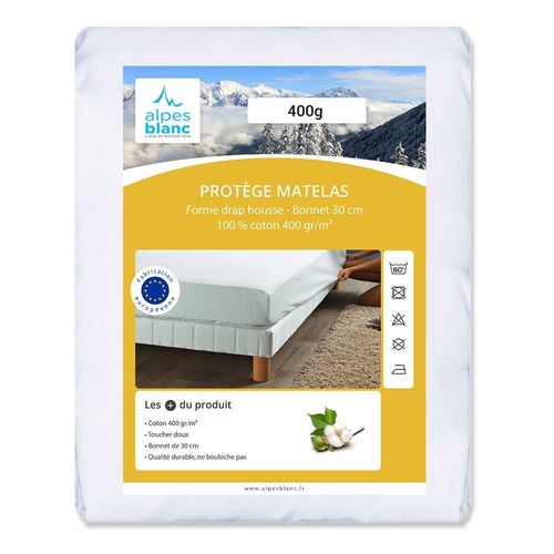 Protège Matelas Coton 400g/m² 90x190