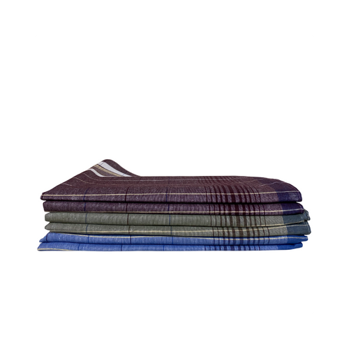 Lot De 6 Mouchoirs De Travail Carreaux Bigarré - 100% Coton - Doux Et Écologique - 50x50cm