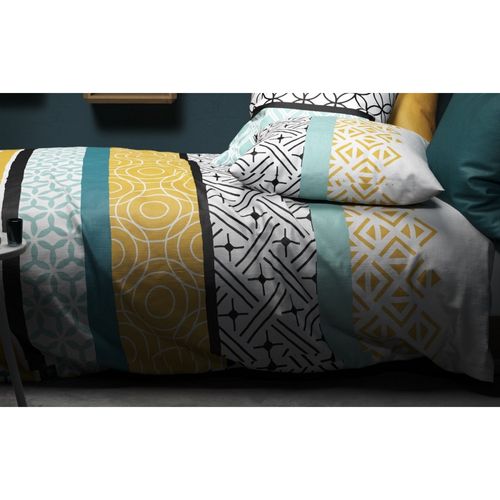 Housse De Couette Citedor 240x260 + 2 Taies 100% Coton - 57 Fils Cm²