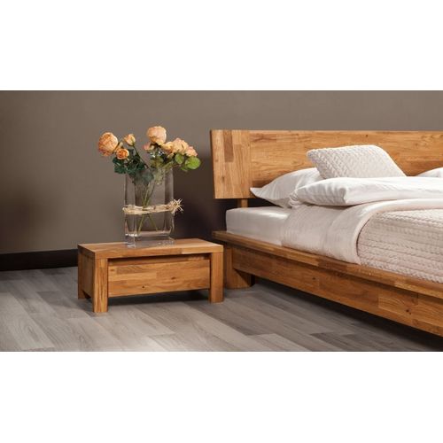 Lit En Chêne Massif Design - Vinci Bas 140 X 190 Cm