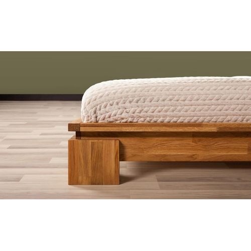 Lit En Chêne Massif Design - Vinci Bas 140 X 190 Cm