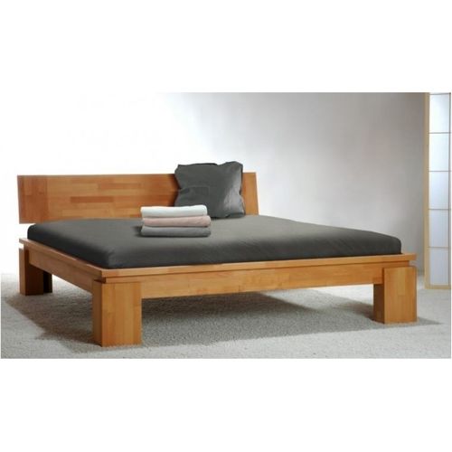 Lit En Bois Massif Moderne Naturel Huilé - Vinci Haut 180 X 200 Cm