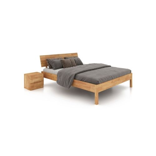 Lit Adulte En Bois Massif Naturel Haut - Zenno 180 X 200 Cm