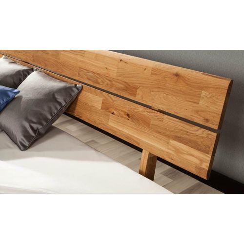 Lit Design En Chêne Massif - Tokyo Bas 180 X 200 Cm Avec 2 Chevets