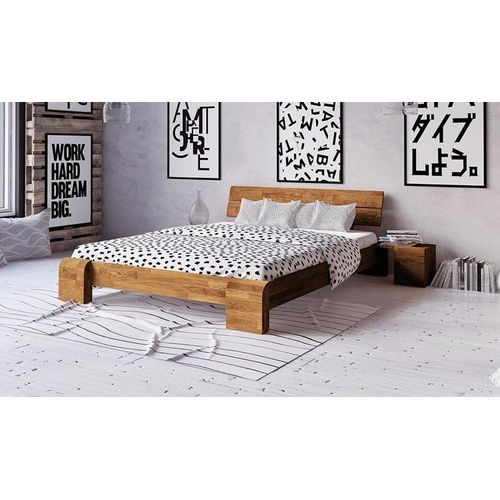 Lit En Chêne Massif Haut - Tokyo 180 X 200 Cm Avec 2 Chevets