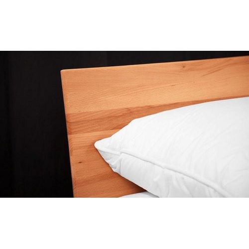 Lit En Hêtre Massif Naturel Design - Greg 140 X 190 Cm Avec 2 Chevets