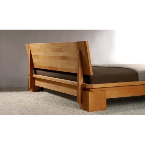 Lit Moderne En Bois Massif Naturel - Vinci Bas 160 X 200 Cm Avec 2 Chevets