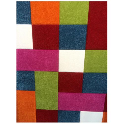 Tapis Enfant 80x150 Rectangle Tissé Multicolore Motif Voiture Lyn8 Kidcar