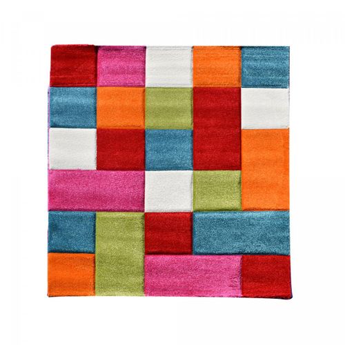 Tapis Enfant 120x170 Tissé Multicolore Motif Voiture Lyn8 Kidcar