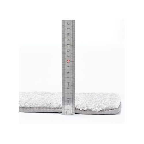 Tapis Grand Salon 300x400 Tissé Gris Rectangle Motif Uni Epaissia