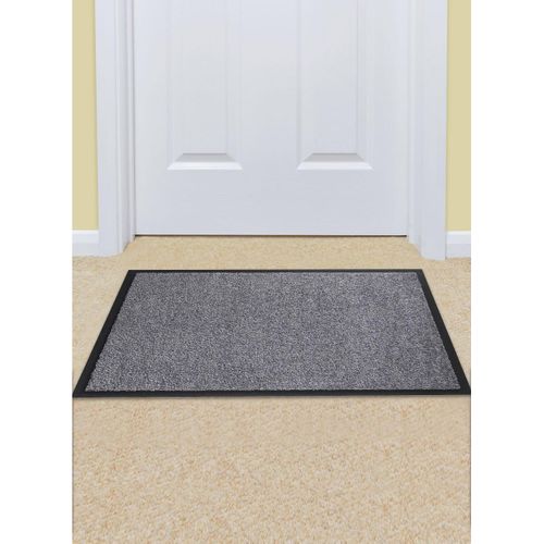 Paillasson Twister Gris 60x180 Fait En Europe En Polyamide Doux Et Soyeux