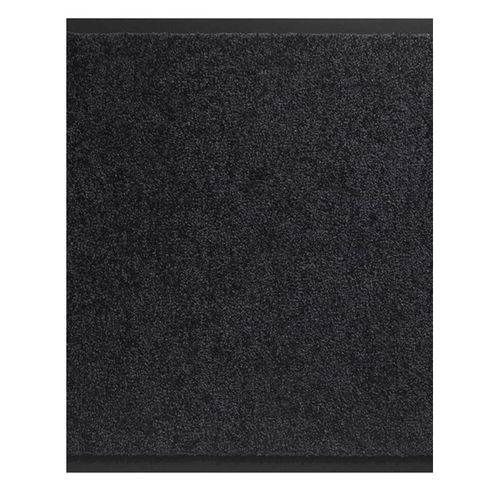 Paillasson Twister Noir 90x150 Fait En Europe En Polyamide Doux Et Soyeux