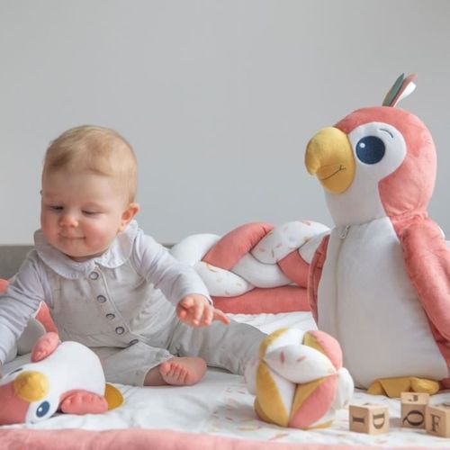 Couverture Double Face Petites Plumes - Multicolore - 75 X 100 Cm