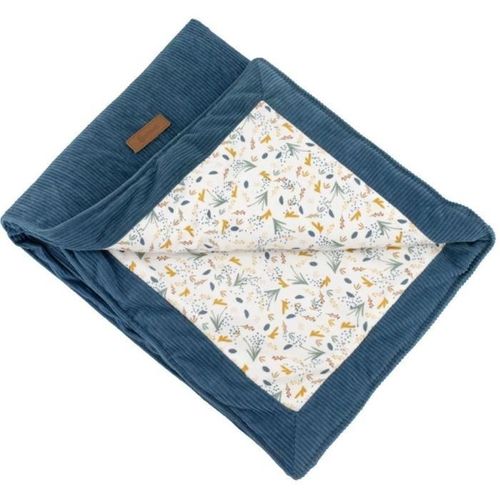 Couverture Double Face - Au Fil De L'eau - 75 X 100 Cm - Indigo