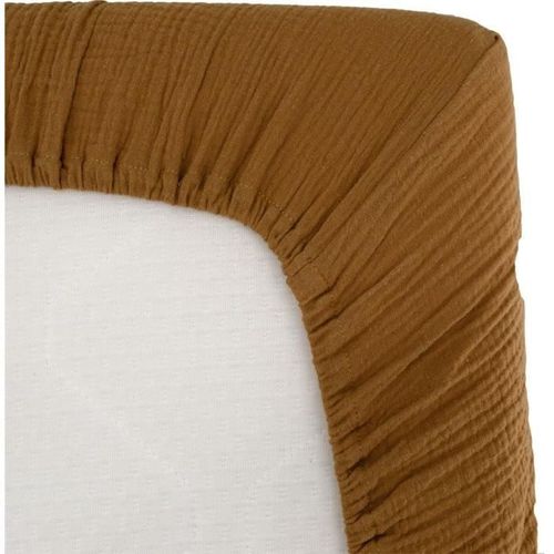 Drap Housse Lange - Au Fil De L'eau - Caramel - 70 X 140 Cm