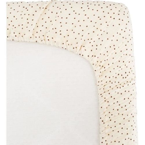 Drap Housse Lange - 70x140 Cm - Pois - Gaze De Coton